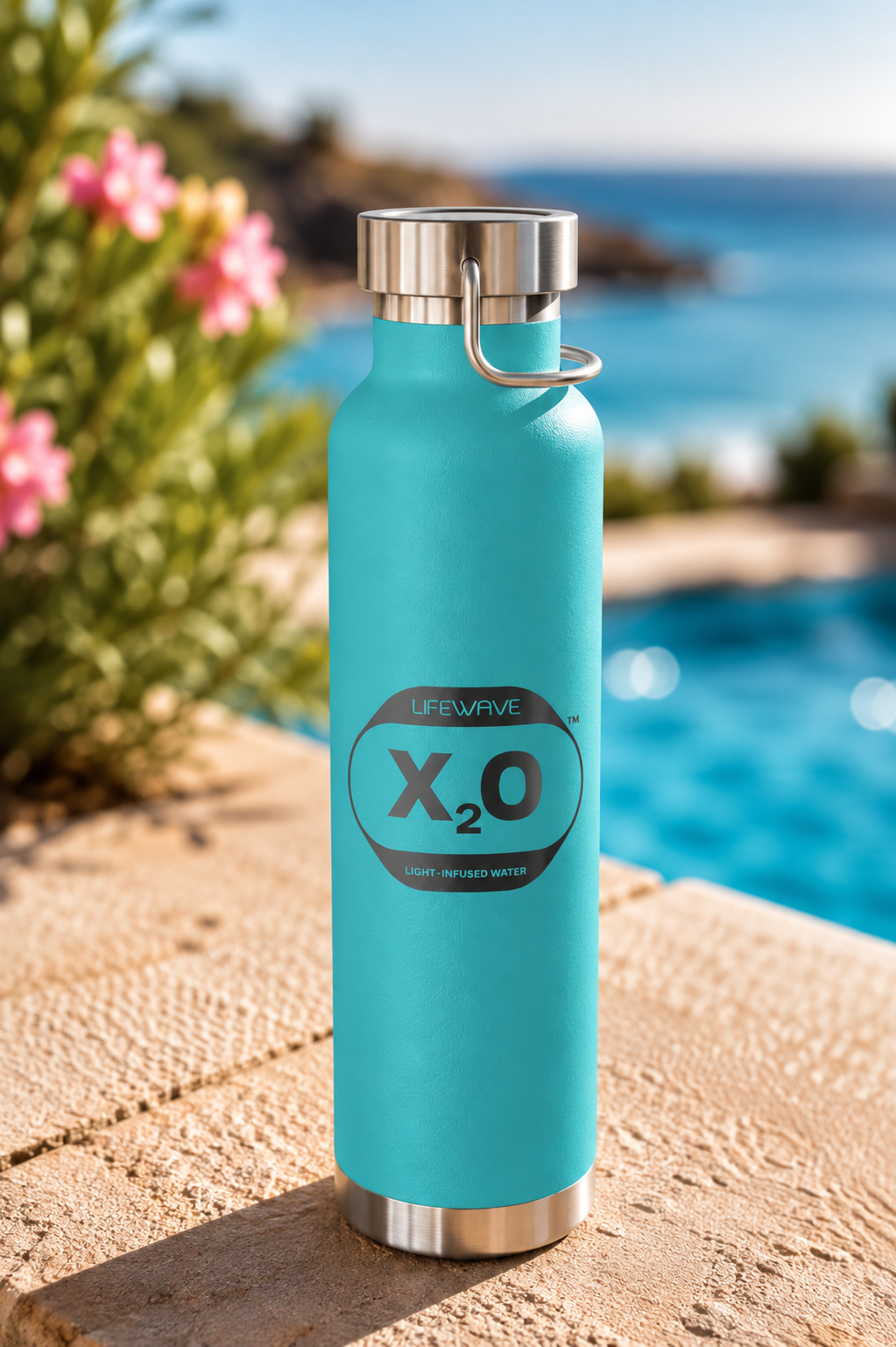 X20 Copper Vacuum Insulated Water Bottle. Drink it. Feel it. Share it. Black X20 Logo - 22 oz - Image 5