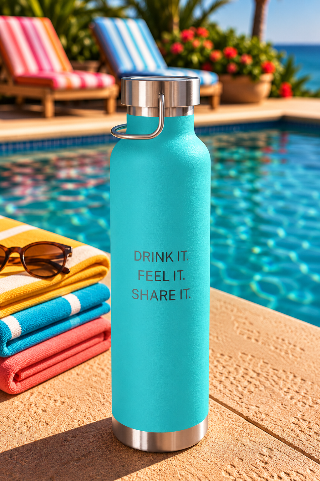 X20 Copper Vacuum Insulated Water Bottle. Drink it. Feel it. Share it. Black X20 Logo - 22 oz - Image 6