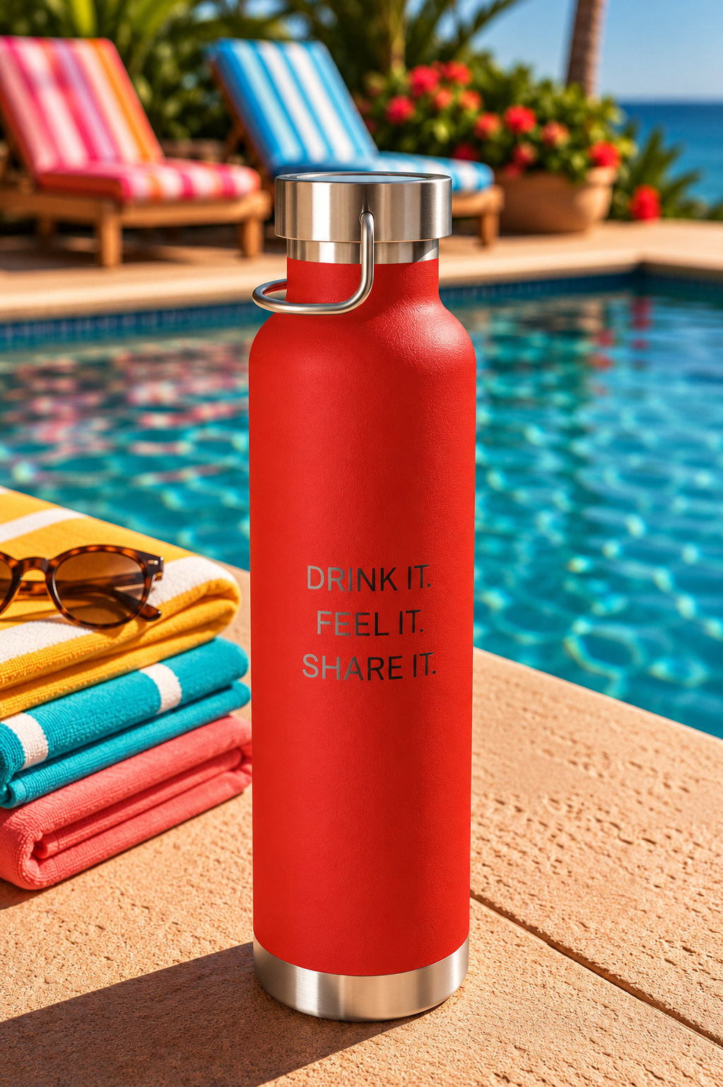 X20 Copper Vacuum Insulated Water Bottle. Drink it. Feel it. Share it. Black X20 Logo - 22 oz - Image 8