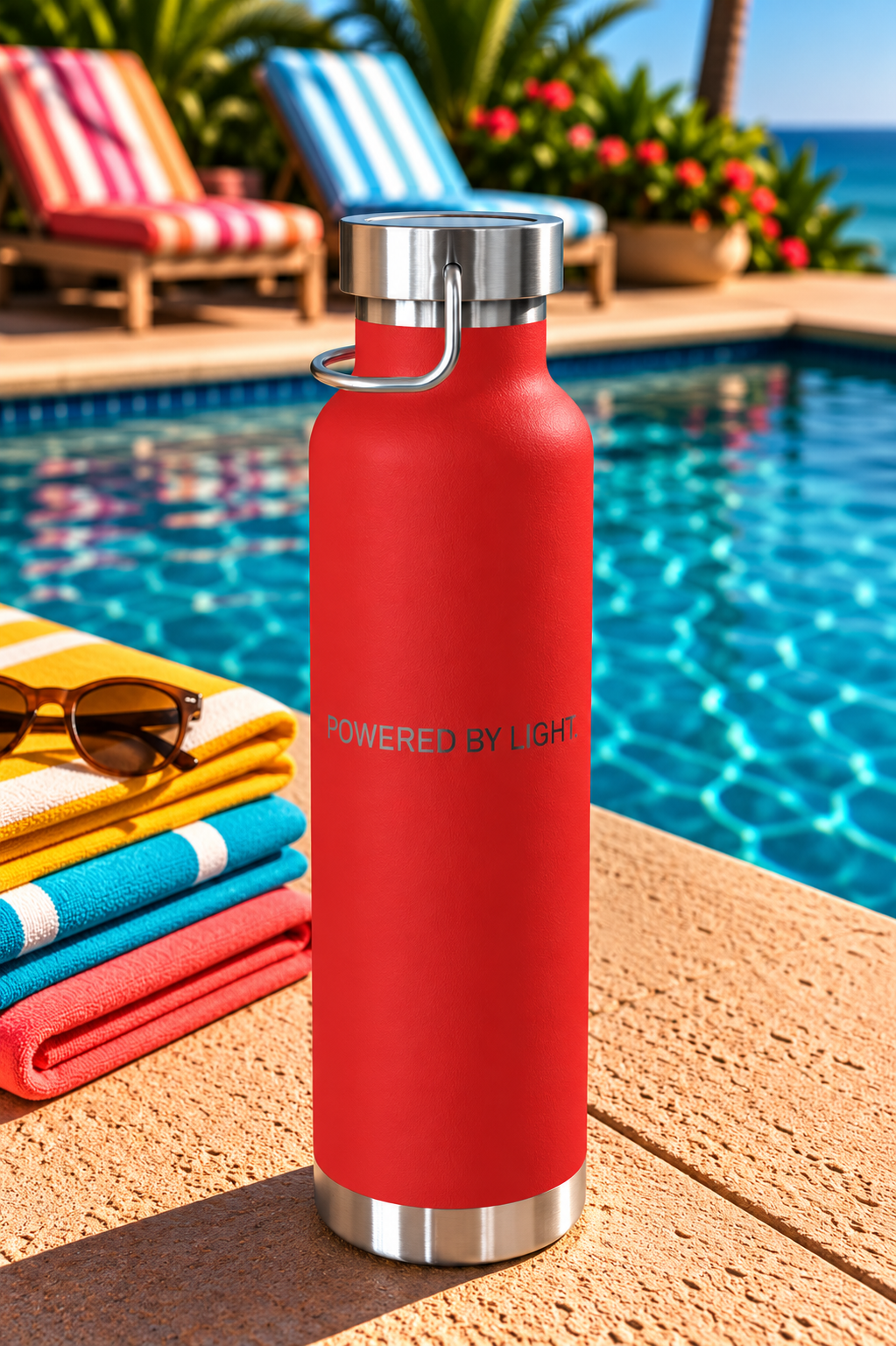 Lifewave X20 Copper Vacuum Insulated Water Bottle. Powered by Light. Black X20 Logo - 22 oz - Image 7