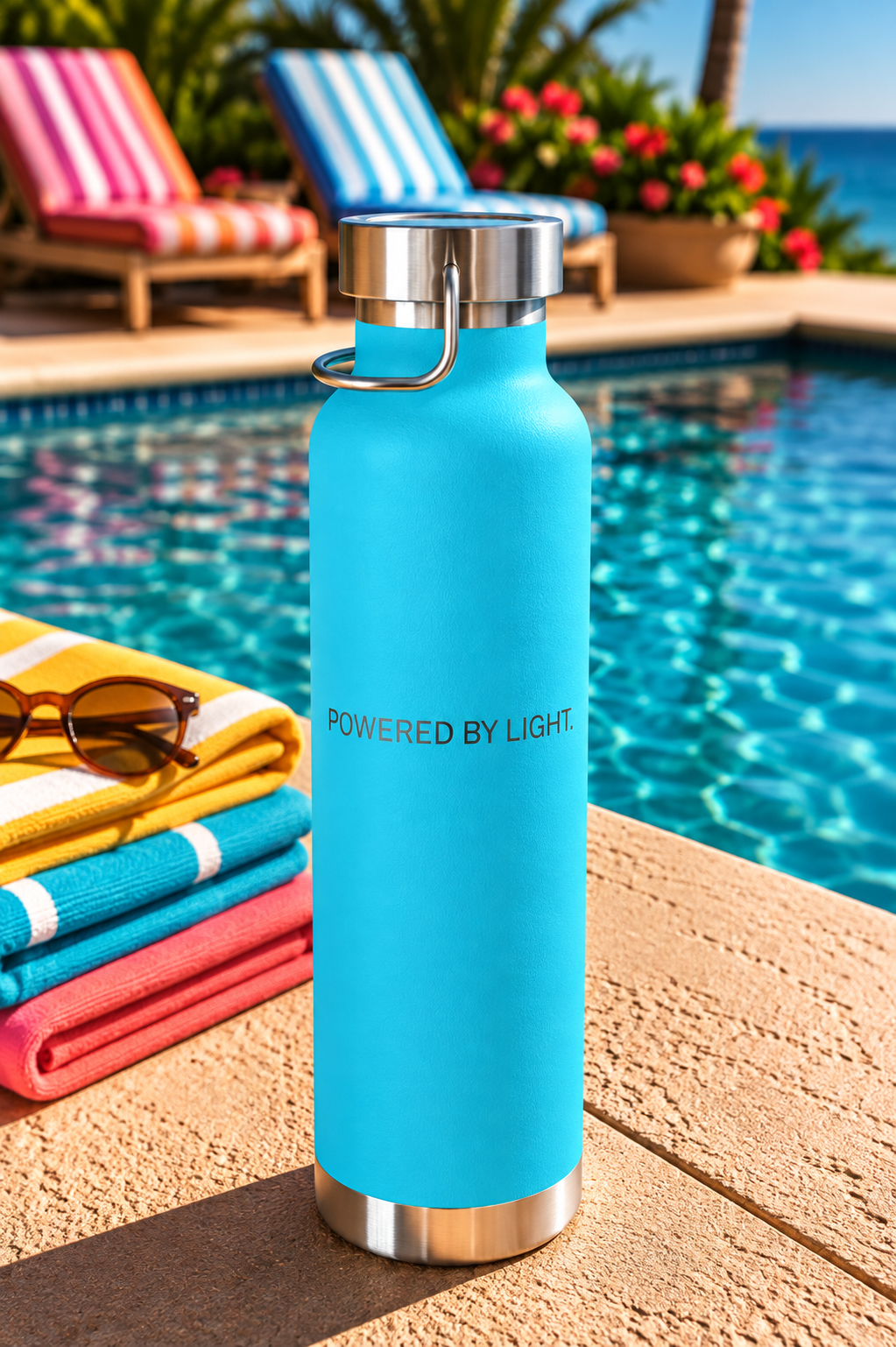 Lifewave X20 Copper Vacuum Insulated Water Bottle. Powered by Light. Black X20 Logo - 22 oz - Image 5