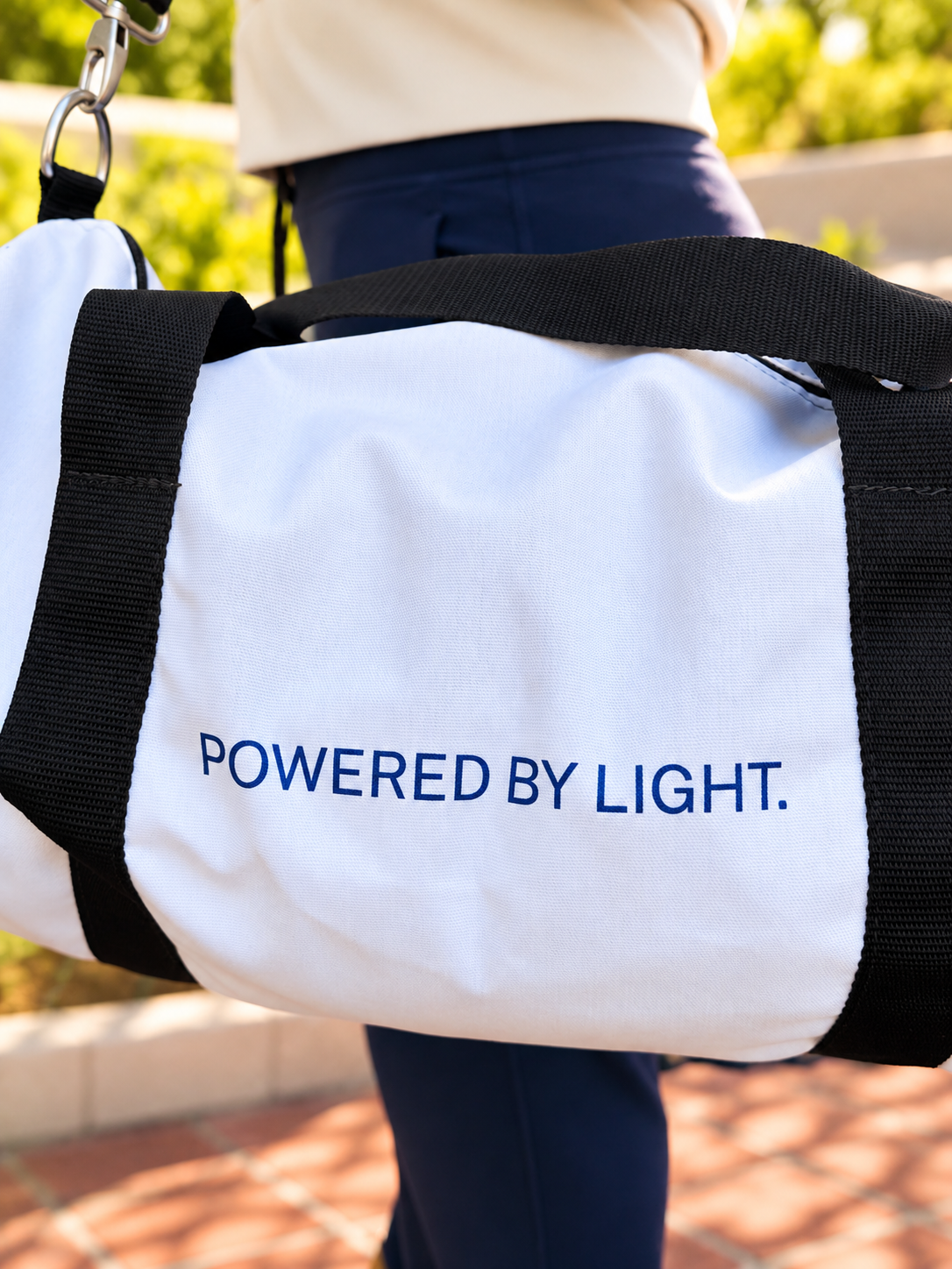 Lifewave X39 Duffel Bag. Sport Gym Bag. Powered by Light - White - Image 3