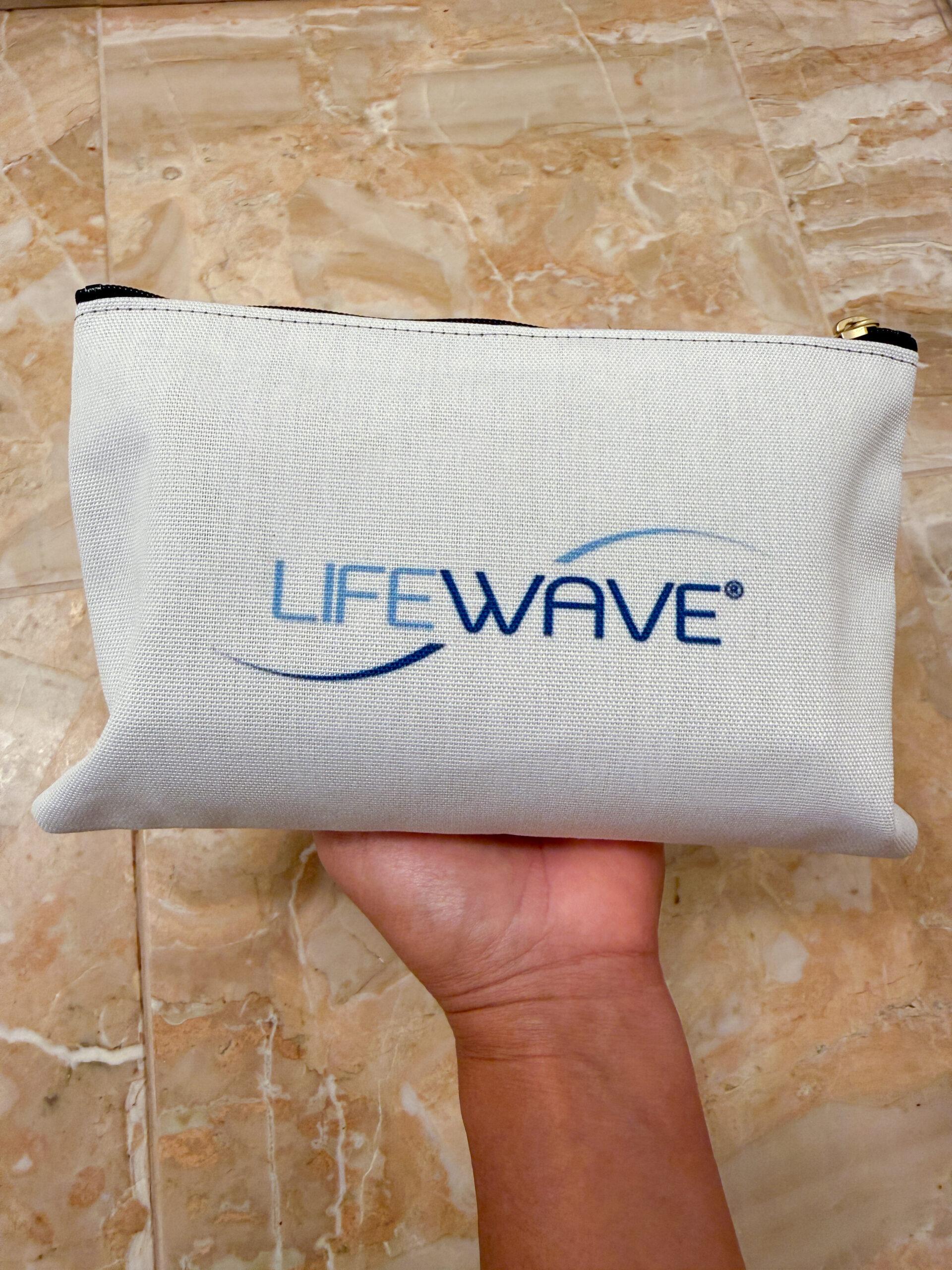 Lifewave Patches Travel Pouch. Powered by Light - White or Black Zipper - Image 3