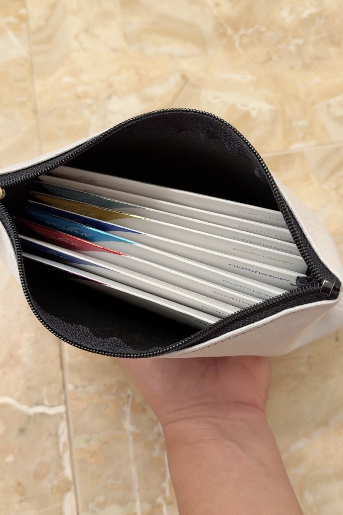 Lifewave Patches Travel Pouch. Powered by Light - White or Black Zipper - Image 5