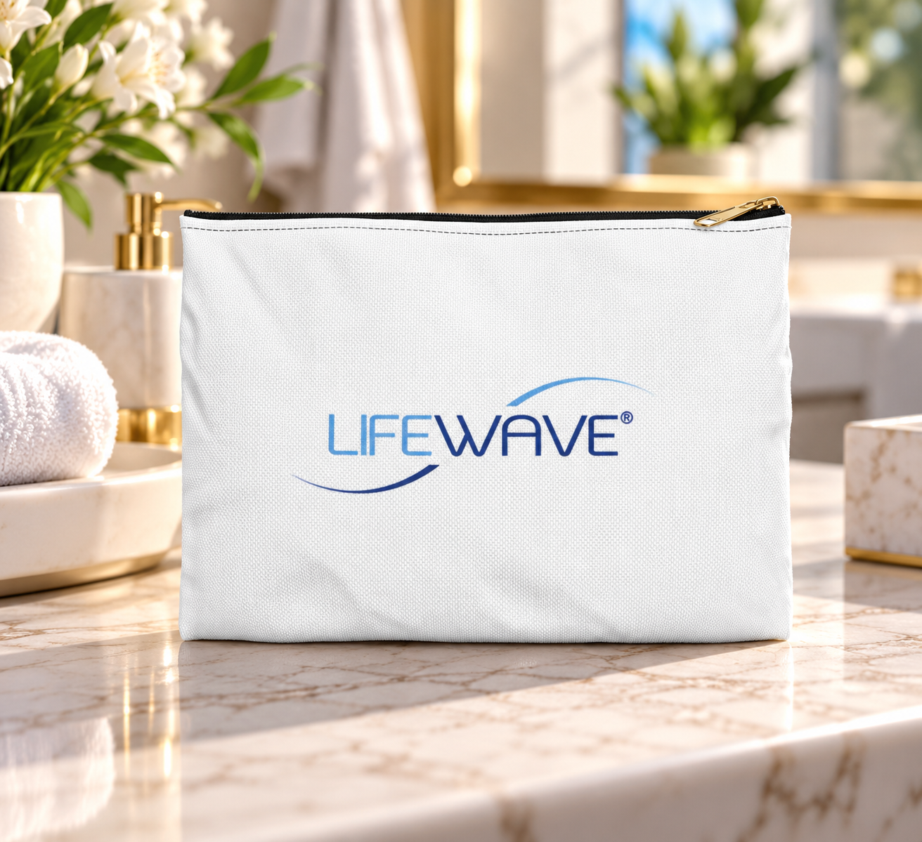 Lifewave X39 Patches Travel Pouch - White or Black Zipper - Image 2