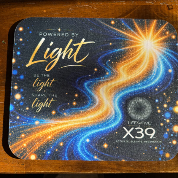 Lifewave X39 Mouse Pad. Powered by Light. Be the Light. Share the Light.